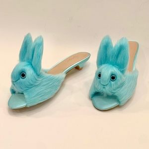 Streetzies Aqua Bunny "Flats"/Kitten heel Size 12